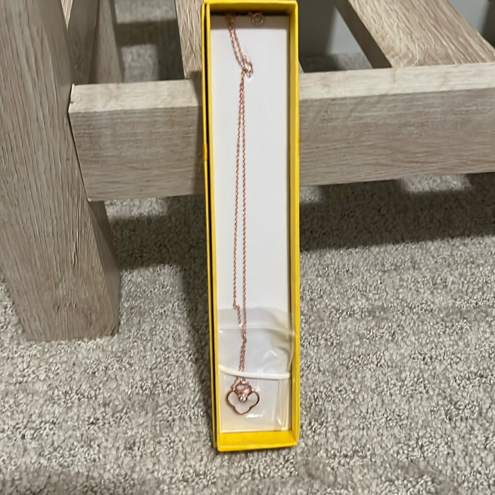 NIB rose gold necklace